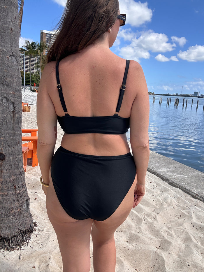 Classic Black Scoop Bikini Top