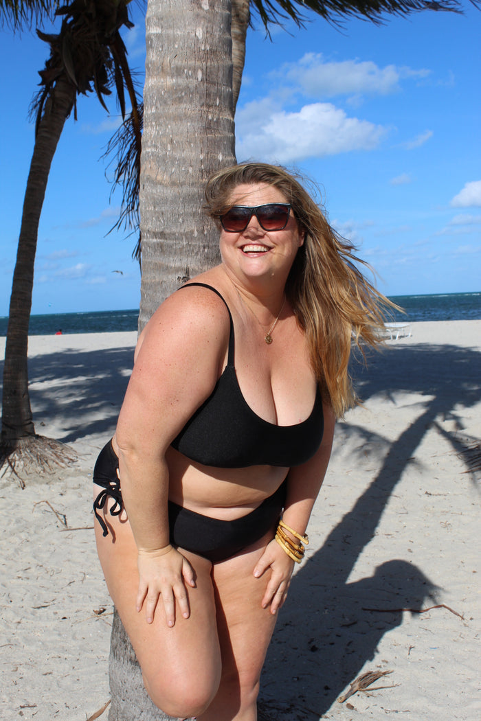 Classic Black Scoop Bikini Top