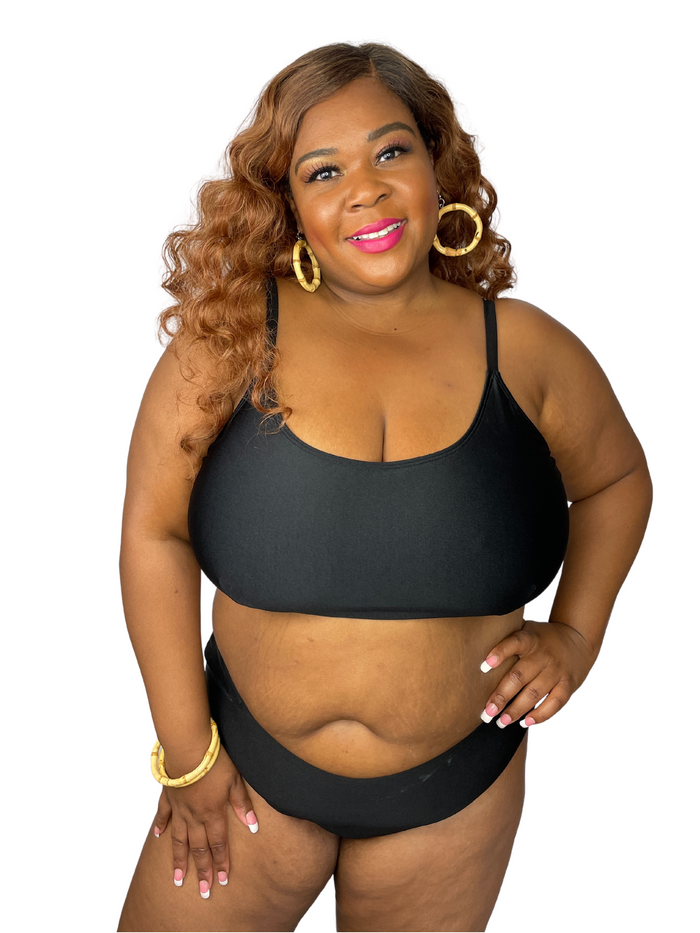Classic Black Scoop Bikini Top
