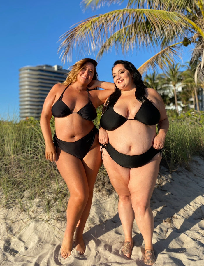 Classic Black Side Tie Bikini Bottom