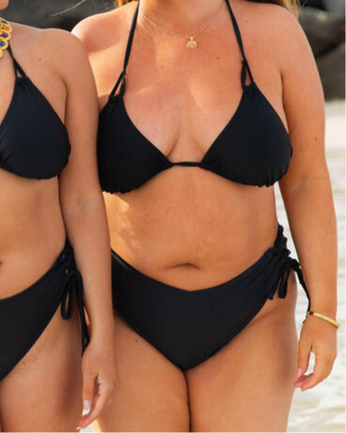 Classic Black Side Tie Bikini Bottom