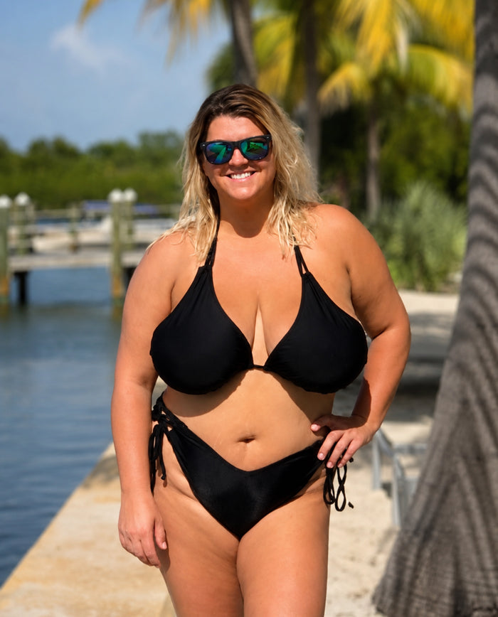 Classic Black Triangle Bikini Top