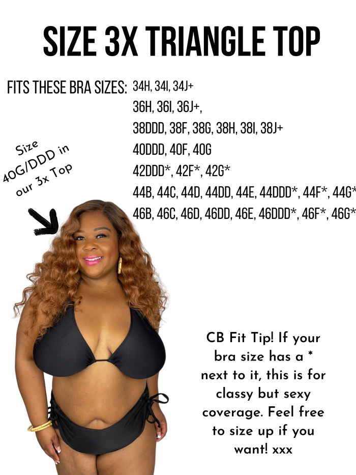 Classic Black Triangle Bikini Top