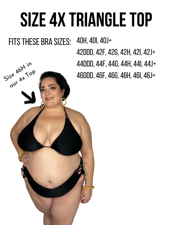 Classic Black Triangle Bikini Top