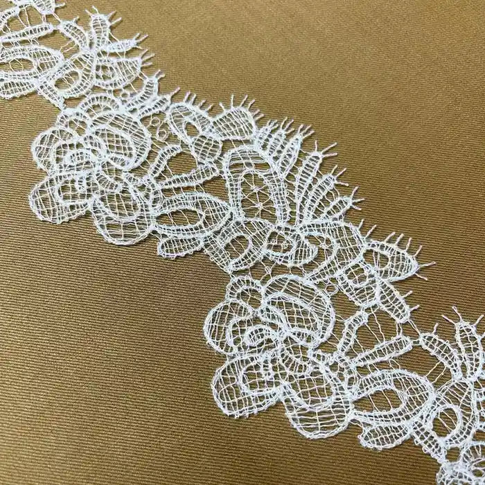 Classic Bloom Loop Work Decorative Edge Lace | Width 8.1cm (3.2 inches) 81mm | SKU-FML-31
