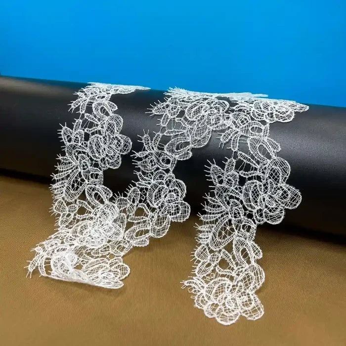 Classic Bloom Loop Work Decorative Edge Lace | Width 8.1cm (3.2 inches) 81mm | SKU-FML-31