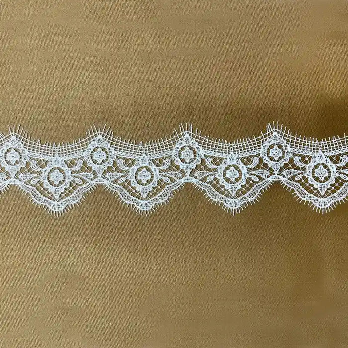 Classic Floral Scallop Lace Trim | Width 8.1cm (3.2 inches) 81mm | SKU-FML-17