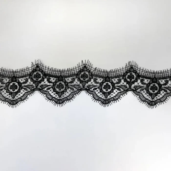 Classic Floral Scallop Lace Trim | Width 8.1cm (3.2 inches) 81mm | SKU-FML-17