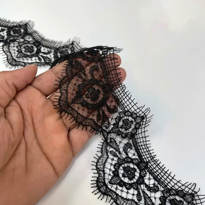 Classic Floral Scallop Lace Trim | Width 8.1cm (3.2 inches) 81mm | SKU-FML-17