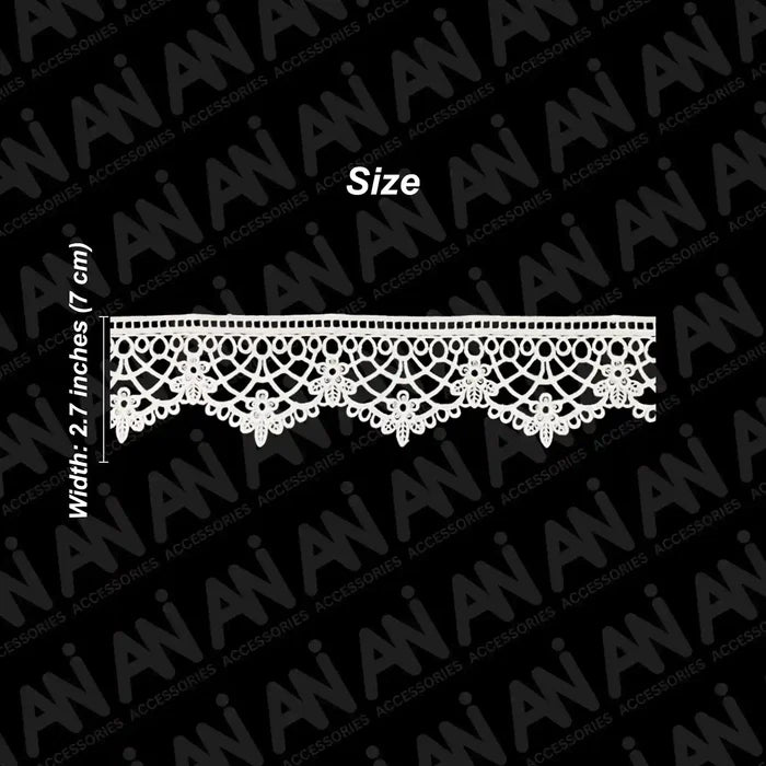 Classic ladder with Floral Brussels Sequence Lace | 2 Meter