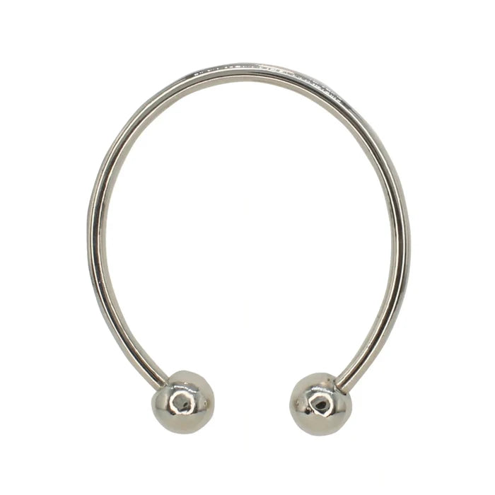 Buy now Ani Accessories Classic Oval Silver Metal Buckle in the white background to show the reflection of the buckle.