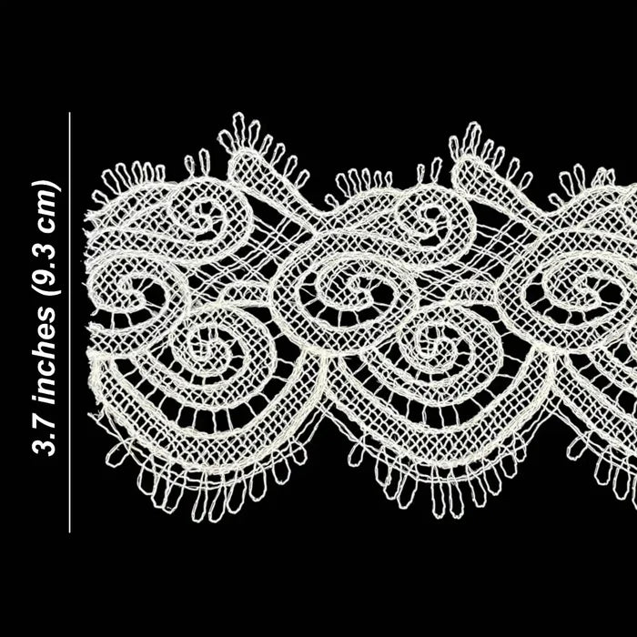 Classic Scroll Lace | Width 9.3cm (3.7 inches) 93mm | SKU-FML-3