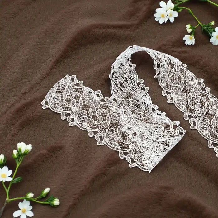 Classic Scroll Motif Lace Border | Width 8.6cm (3.4 inches) 86mm | SKU-FML-22