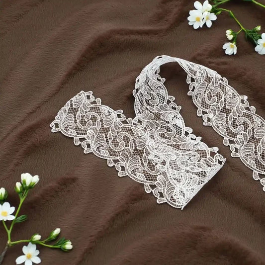 Classic Scroll Motif Lace Border | Width 8.6cm (3.4 inches) 86mm | SKU-FML-22