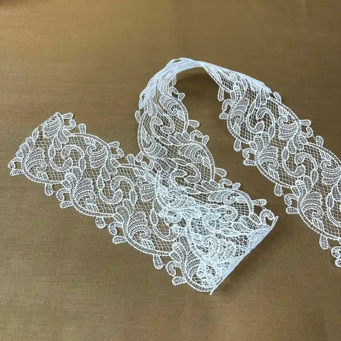 Classic Scroll Motif Lace Border | Width 8.6cm (3.4 inches) 86mm | SKU-FML-22