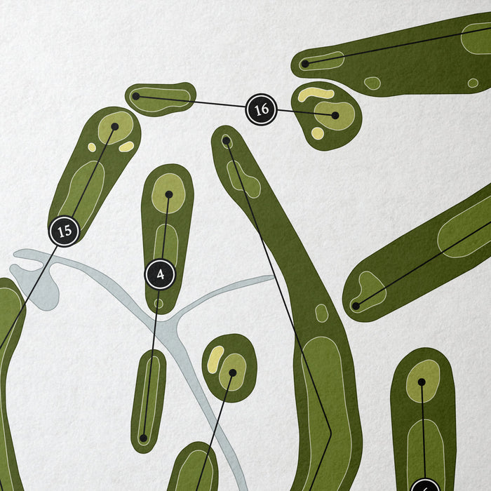 Clio Country Club | Golf Course Map | Close Up