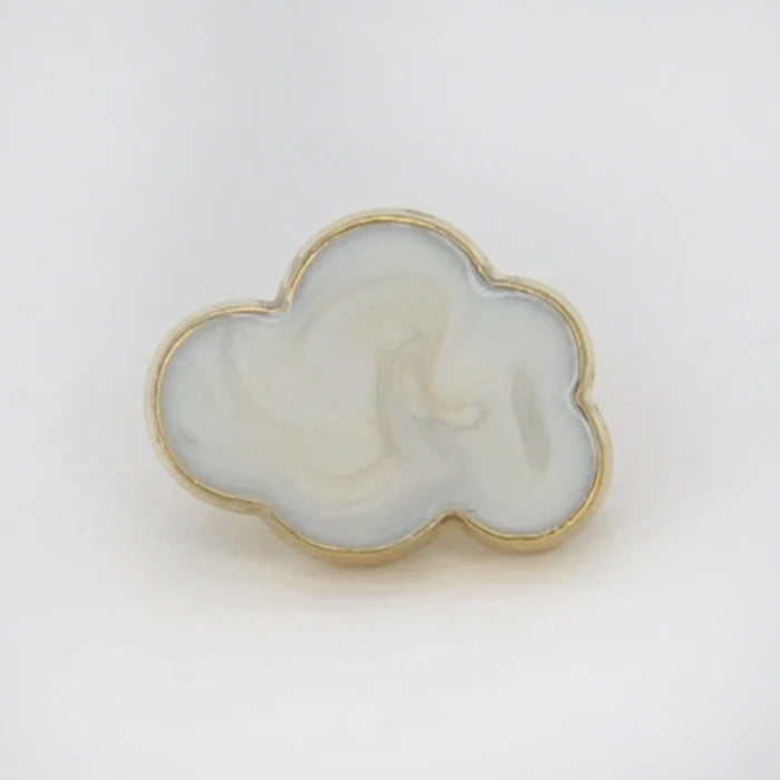 Cloud Shape Designer Metal Button | 13mm (20L)
