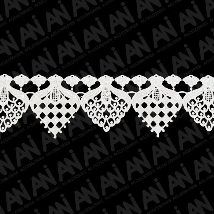 Cluny Jhallar Design Sequence Lace | 2 Meter