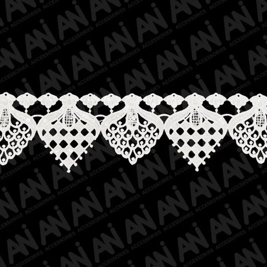 Cluny Jhallar Design Sequence Lace | 2 Meter