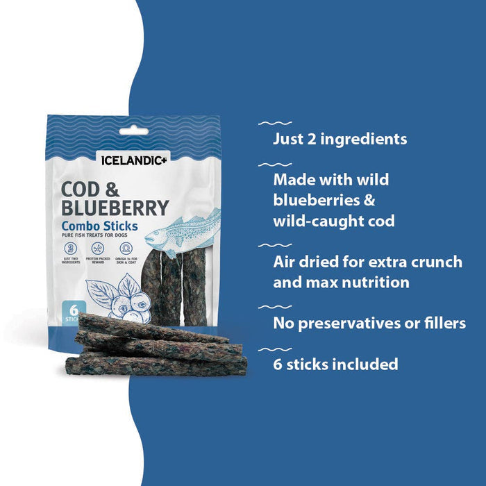 Cod & Blueberry Combo Sticks For Dogs