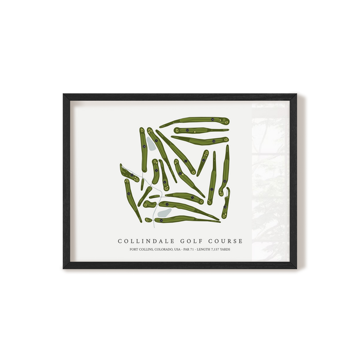 Collindale Golf Course | Golf Course Map | Black Frame