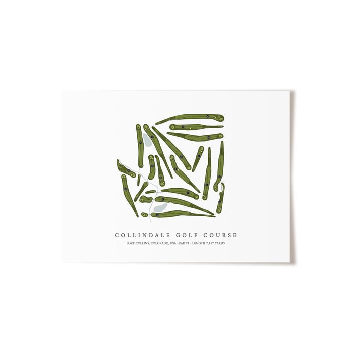 Collindale Golf Course | Golf Course Map | Unframed