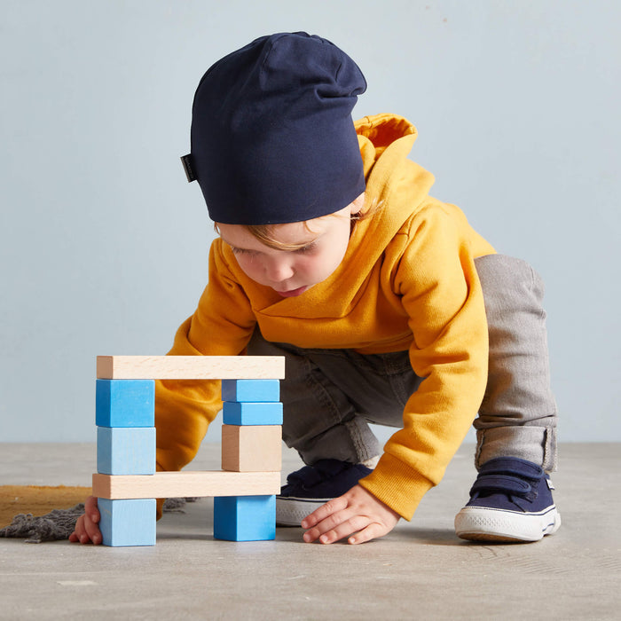 Colored Wooden Building Blocks - 46 Piece Set - Babies in Bloom