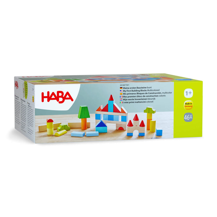 Colored Wooden Building Blocks - 46 Piece Set - Babies in Bloom