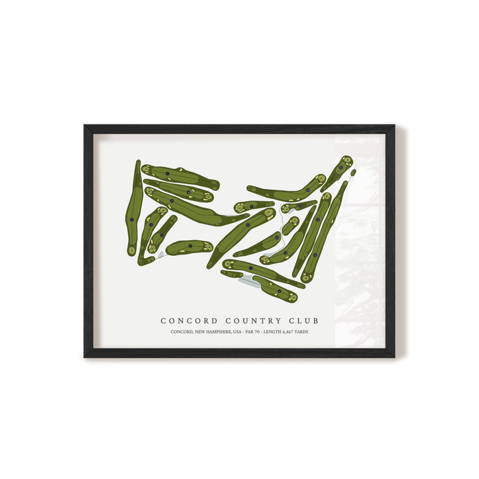 Concord Country Club | Golf Course Print | Black Frame