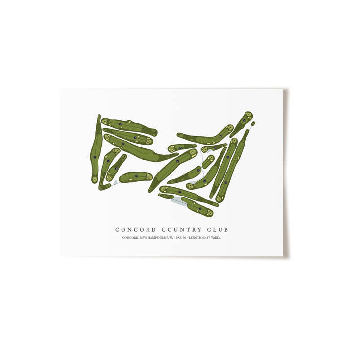 Concord Country Club | Golf Course Print | Unframed