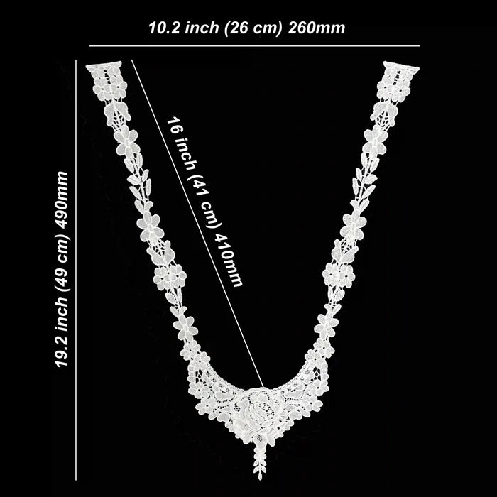 Contour line lace design by Ani Accessories ideal for apparel decoration, sewing and creative fashion work.