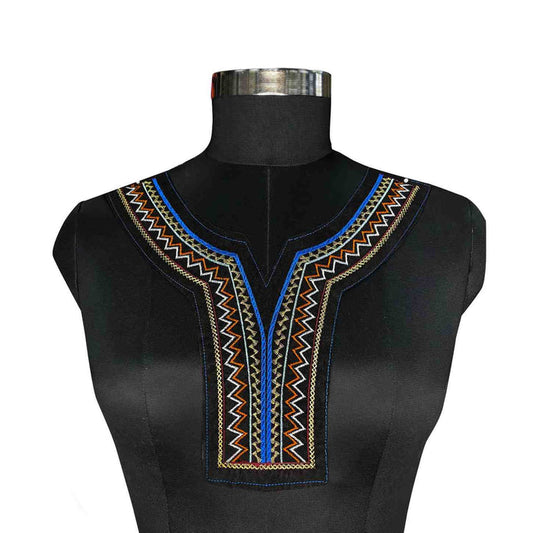 Contrast multicolor embroidered ethnic neckline by Ani Accessories with rich patterns and handcrafted detailing for kurtis
