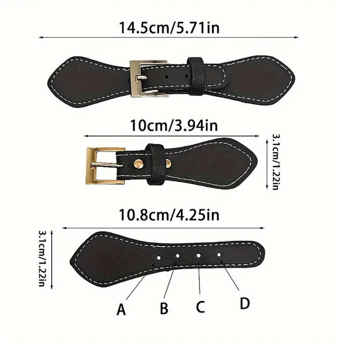 Contrast Stich Pu Prong Belt Buckle | 2 Piece