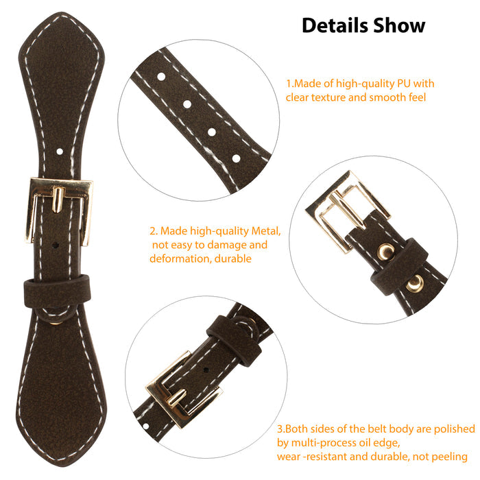 Contrast Stich Pu Prong Belt Buckle | 2 Piece