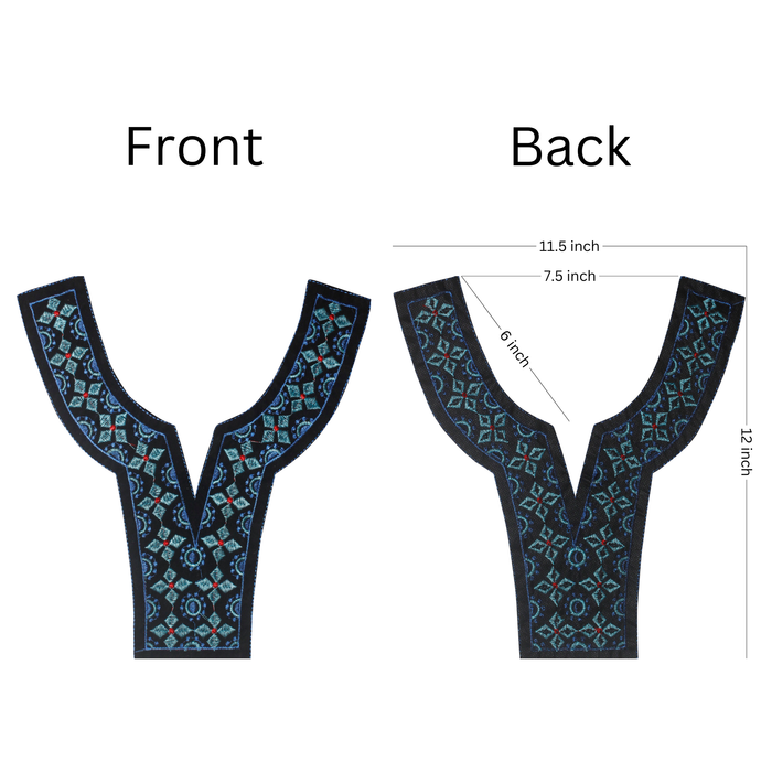 Contrasty Blue Round Scoop Neckline