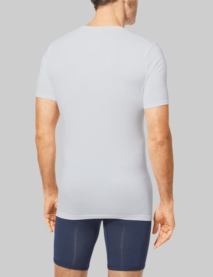 Cool Cotton Deep V-Neck Stay-Tucked Undershirt::Grey