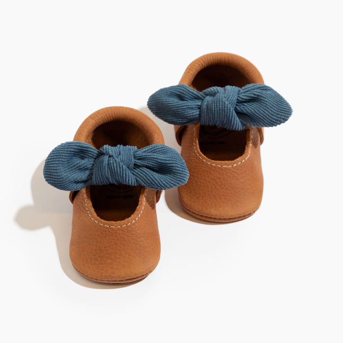 Corduroy Cowgirl Knotted Bow Baby Shoe - Babies in Bloom