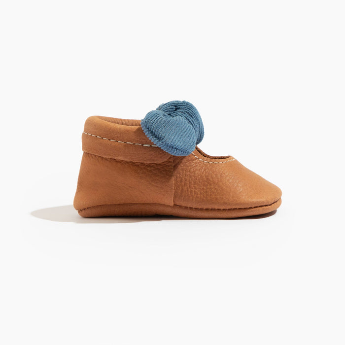 Corduroy Cowgirl Knotted Bow Baby Shoe - Babies in Bloom