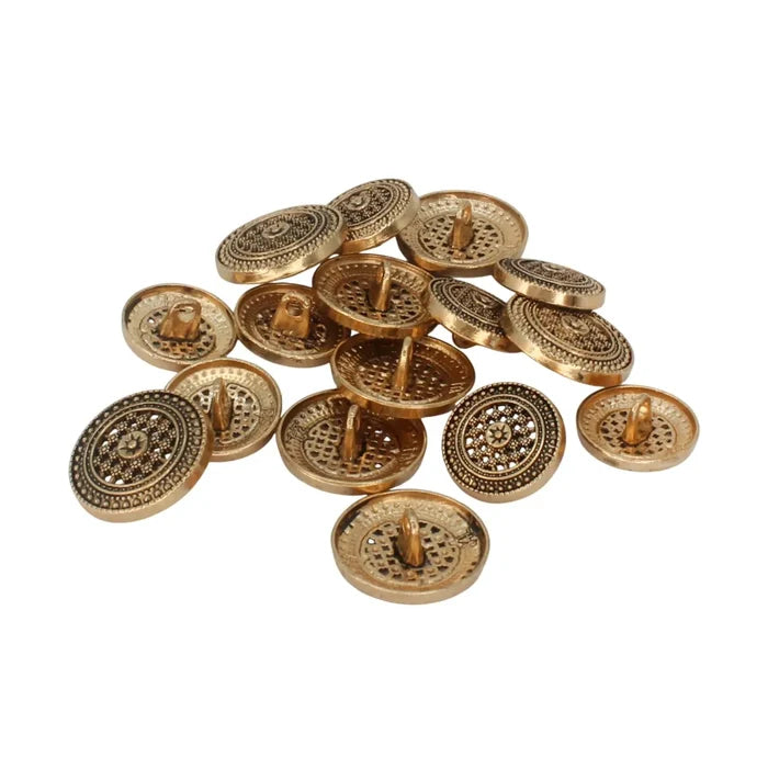 Cosmic Floral Bloom Metal Buttons | 18mm(28L) & 22mm(34L)