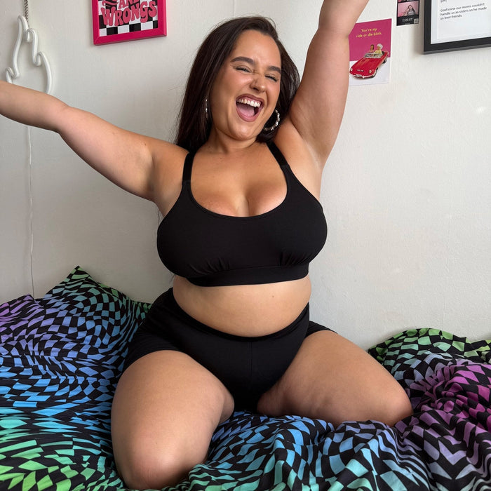 Cotton Comfort Bralette - Black