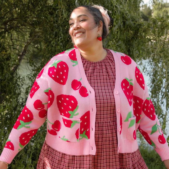 Cotton Rich Cardigan - Strawberry