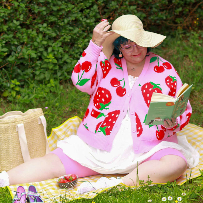 Cotton Rich Cardigan - Strawberry