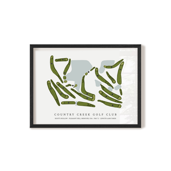 Country Creek Golf Club - Hoot's Hollow | Golf Course Map | Black Frame