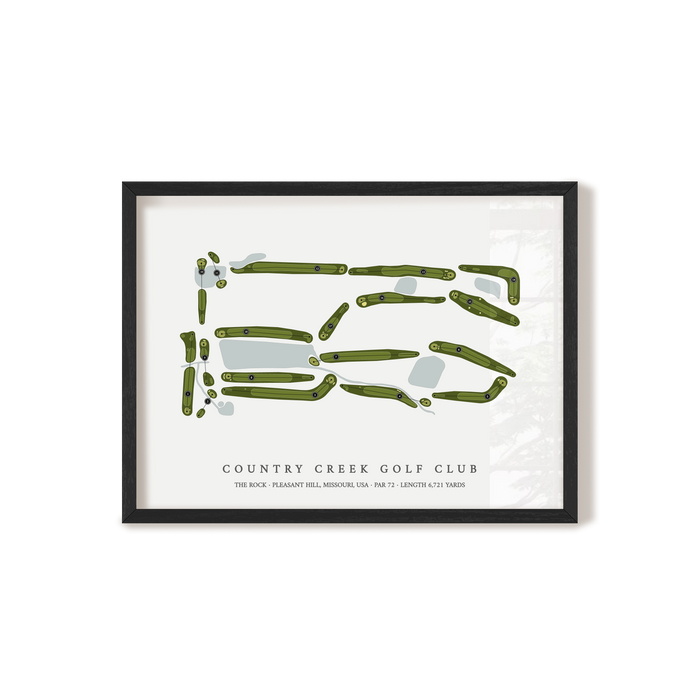 Country Creek Golf Club - The Rock | Golf Course Map | Black Frame