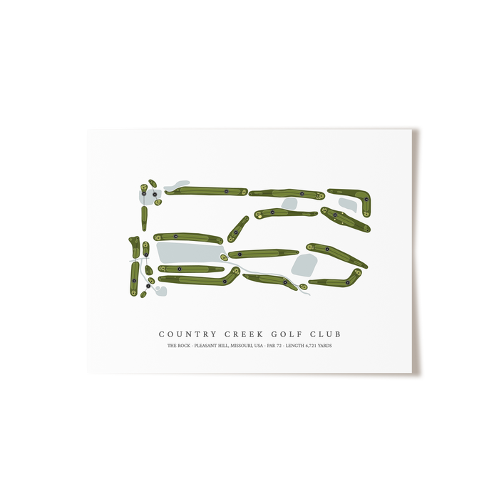 Country Creek Golf Club - The Rock | Golf Course Map | Unframed