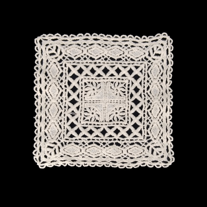 Cream-Colored Crochet Cotton Sew patch