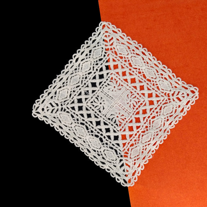 Cream-Colored Crochet Cotton Sew patch
