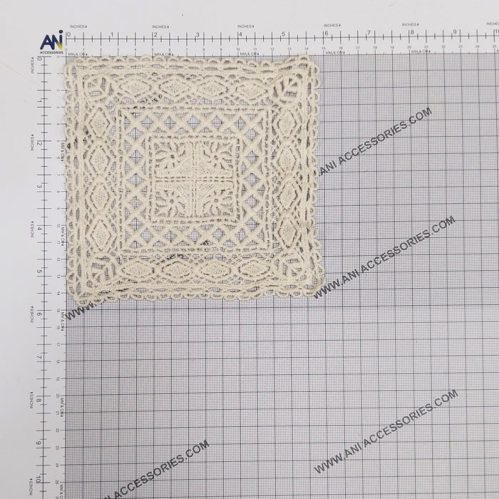 Cream-Colored Crochet Cotton Sew patch