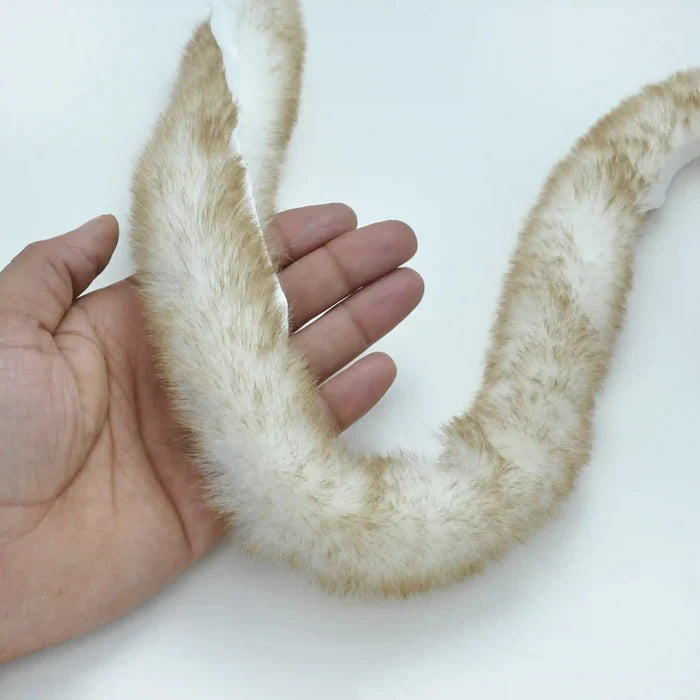 Creame Brown Tone Fur Lace | 2 Meters