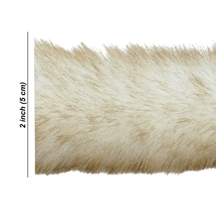 Creame Brown Tone Fur Lace | 2 Meters